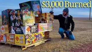 Testing a PALLET of HUGE Fireworks… in the Blizzard