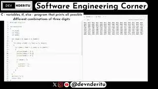 C - variables, if, else - program that prints all possible different combinations of three digits
