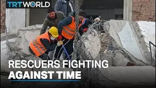 Search continues for people trapped under rubble as time running against them