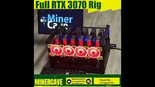 Fully Loaded Crypto Mining Rig | MinerCave EZ Miner with (6) RTX 3070 FHR GPUs
