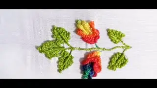 Color full leaves 🍃 embroidery 🌸