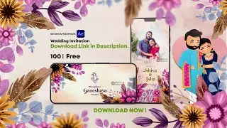 Sunflower Floral Wedding Invitation || Save the Date || Free After Effects Project || 100 % Free