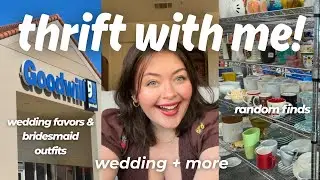 thrift with me! *wedding favors, coffee mugs, clothes for me, bridesmaid outfits*