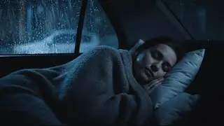 Late Night Rain in a Car | Gentle Rain Sounds for Sleep