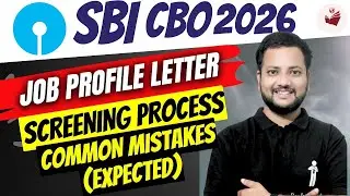 SBI CBO 2026 Recruitment 🏦 | Job Profile Letter for Screening ❌ Mistakes to Avoid