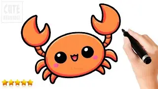 How to Draw a Cute Crab 🦀 Fun Tutorial