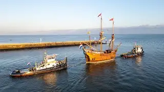 De Witte Swaen onderweg vanuit Harlingen naar Sail Amsterdam 2025