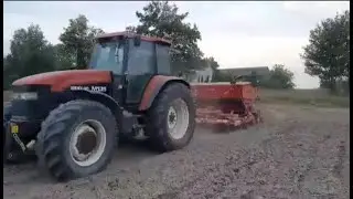 Vaderstad Rapid New Holland M135 Fiat Agri - Siew jęczmienia