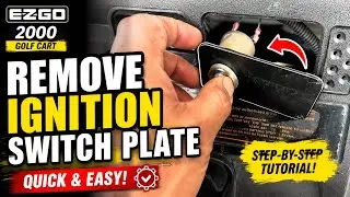 EZGO Text Golf Cart How To Remove Ignition Key Plate To Upgrade