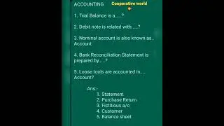CSEB|ACCOUNTING|PQ|JUNIOR CLERK EXAM|DAY1
