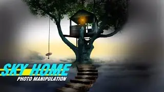 Photoshop Tutorial | Sky Home Photo Manipulation 🏡