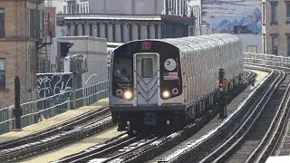 BMT Jamaica Line: R143 J & Z Trains & R160A-1 J & M Trains at Lorimer St-Bway (PM Rush Hour)