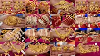 Biyer Sob Rokom Goyna Matro 1 Gram Theke 😍 Gold Jewellery | Earrings/Necklace/Bala/Pola/Choker 10