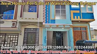 112 Sqyd 3BHK Registered Butterfly #houseforsale at Waris Colony Balapur Hyderabad 48 Lakhs BankLoan