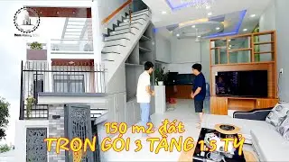 Nhà Anh Tiến 3 tầng CHI PHÍ 1.5 TỶ đẹp lung linh trung khu TDC phú tân bình dương