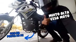 ESSA MOTO &Eacute; MUITO ALTA * Fico na ponta do p&eacute; * kkk #campograndems #ubermoto #crosser150