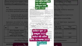 RRB JE NOTIFICATION OUT | #railway #rrbje #rrbjenotification #diplomajobs #engineering #jobnews