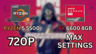 RX 6600 + Ryzen 5 5500 | 8GB RAM | Ghostrunner | 720p Max Settings