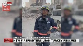 Australian firefighters take charge of search and rescue efforts in Turkey