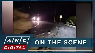 LOOK: Highway in Tabuelan, Cebu impassable due to road cracks, fallen rocks after quake | ANC