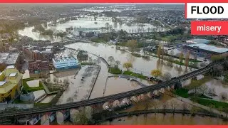 Residents across Herefordshire and Worcestershire battle historic floods | SWNS