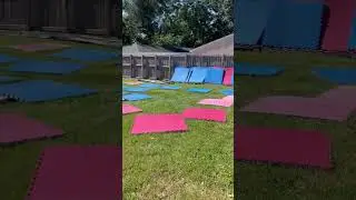 How to cleaning your puzzle mats with a power washer