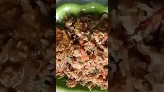 egg fried rice and Chettinad chicken 🐔 gray