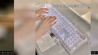 104 Keys Retro Steam Punk Gaming White Light Mechanical Keyboard Ice Cube Crystal Transparent Round