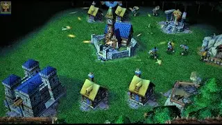 Warcraft 3 Race Gameplay - Machineworld Vs Humans (Normal) - Custom Versus