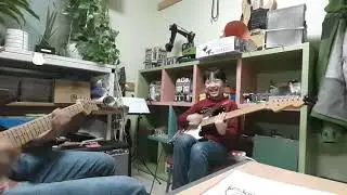 아빠와 펑크연주 funk guitar practice with dad