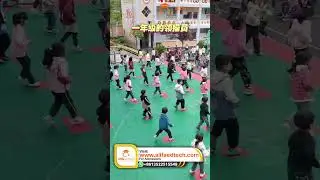 Primary School Morning Exercise | First Grade Students Leading Group Workout