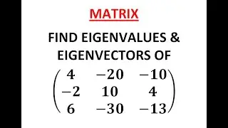 Find Eigenvalues & Eigenvectors in 3*3 matrix l Matrix in tamil l Anumega Tutorial 02