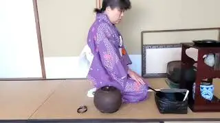 風炉盆香合点前, 水指棚 furo bonkogo w/mizusashidana Omotesenke-ryu [表千家流] tea class 2022-5-21