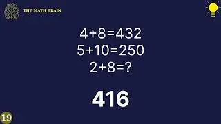 IQ Math Questions That I Can Solve Without Using Pen And Paper✅ | Check the description for answers!