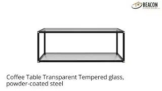 Coffee Table Transparent Tempered glass powder-coated steel