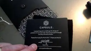 Cool packaging: Capsule Minimalist wallet