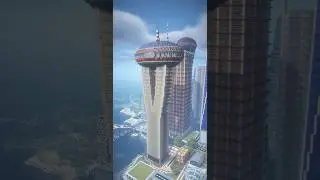 Futuristic Skyscraper build in Minecraft! #minecraftbuild