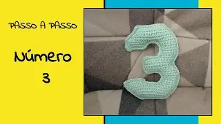 Número 3 em crochê - amigurumi