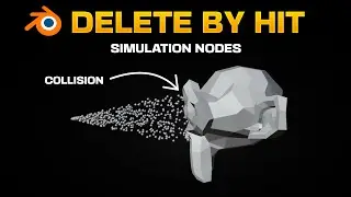 DELETE PARTICLES by Hit in Blender Simulation Nodes