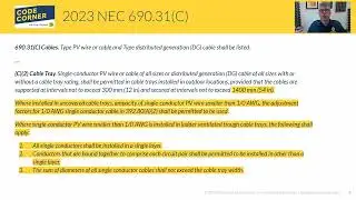 Mayfield Renewables Code Corner: 2023 NEC 690.31(C) and 690.31(C)(2): Cable Tray