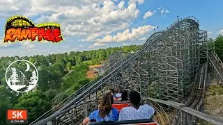 Rampage Back Row POV 5K UHD Alabama 2022 | Intense CCI Woodie | Alabama Splash Adventure