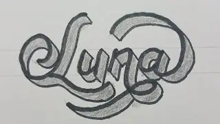 How To Draw 3d Calligraphy Name For Beginners Easy / Drawing Art On Paper Step By Step 47
