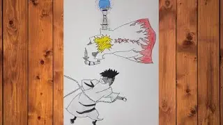 Drawing Minato Vs Obito | Naruto shipuden| SeniorStorke
