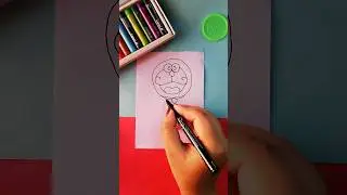 how to draw doraemon| What is your favourite cartoon character? #shorts #doraemon #cartoon #fun