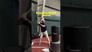 The KEY to a POWERFUL BASEBALL SWING: Extension Comes AFTER Contact #baseballhitting #shorts