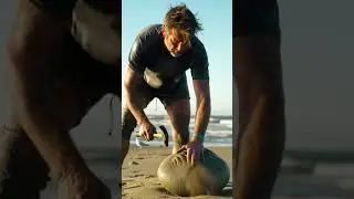 What&rsquo;s Inside This Weird Beach Rock? Explorer Smashes It Open With a Hammer! 😳🪨🌊