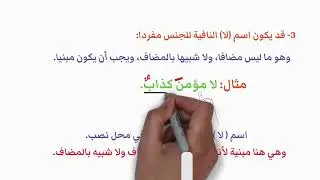 لا النافية للجنس - شروط اسم وخبر لا النافية للجنس