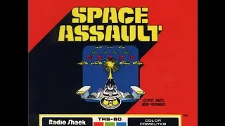 TRS-80 CoCo Color Computer - Space Assault (Space Invaders)