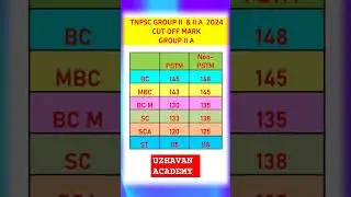 TNPSC GROUP II and GROUP II A 2024 CUT OFF MARK 🏆🏆🏆🏆  #tnpsc #exam #tnpscgroup2 #cutoff