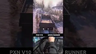 V10 Snow Runner Part 18. PXN V10 steering wheel & Snow Runner on PC. #shorts #pxn #snowrunner #games